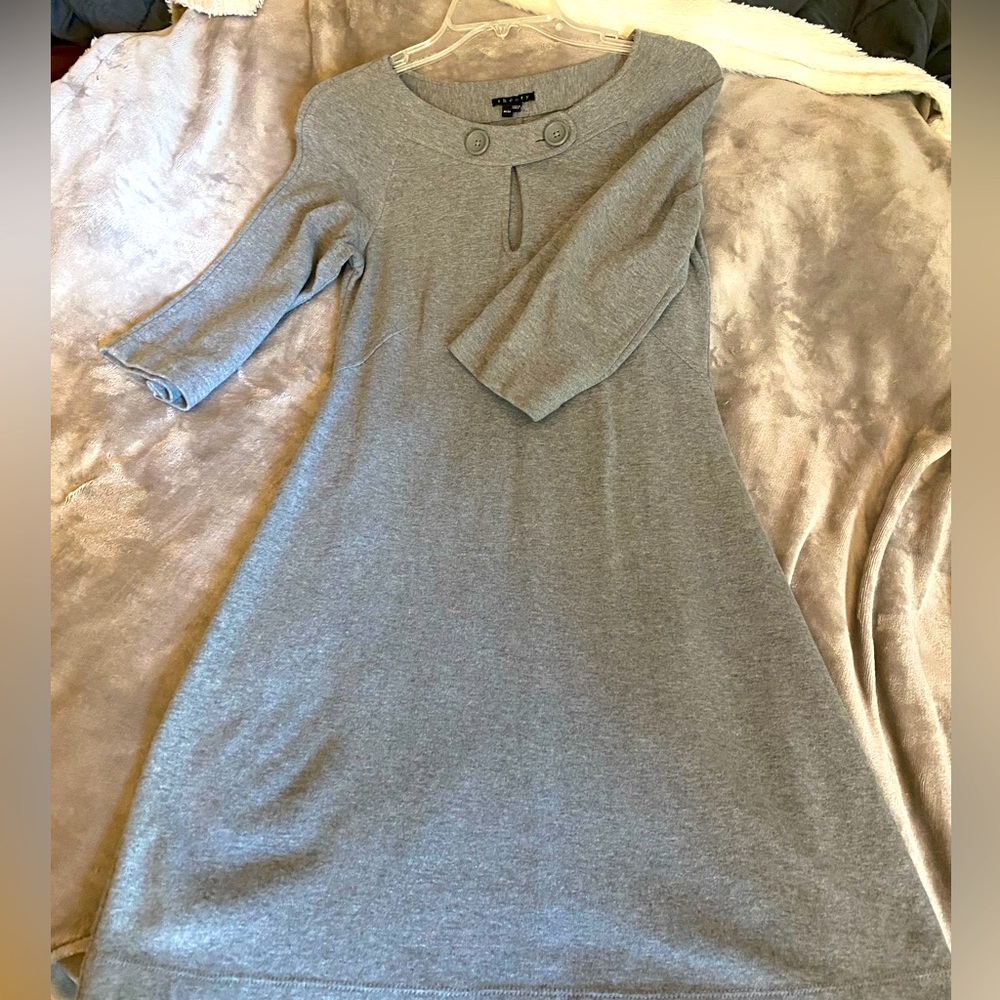 Gray Theory Dress, Sweatshirt Material